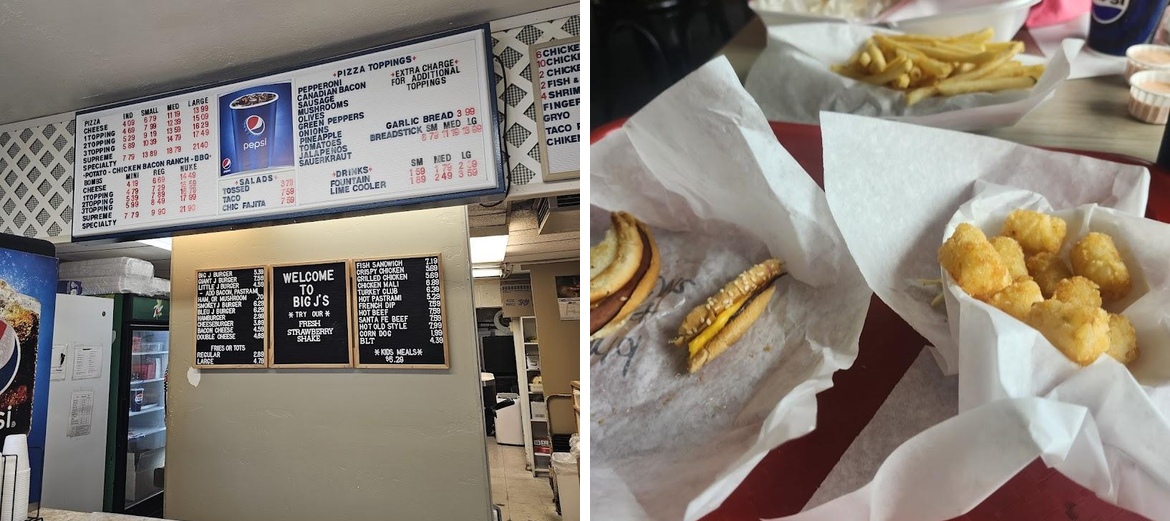 Big J's Pizza & Burgers Menu